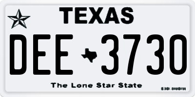 TX license plate DEE3730