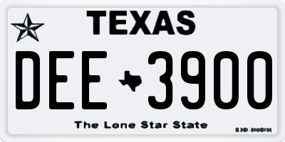 TX license plate DEE3900