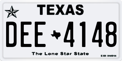 TX license plate DEE4148