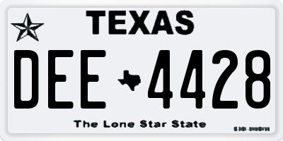 TX license plate DEE4428
