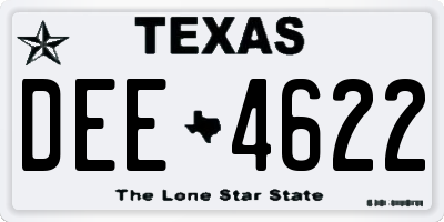 TX license plate DEE4622