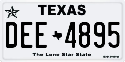 TX license plate DEE4895