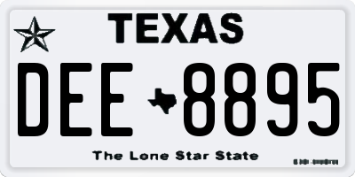 TX license plate DEE8895