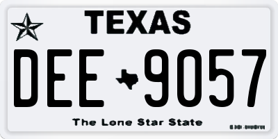 TX license plate DEE9057