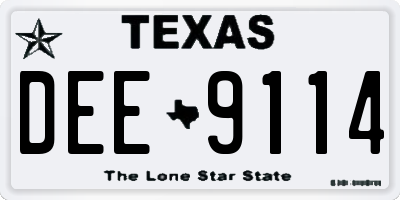 TX license plate DEE9114