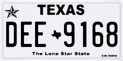 TX license plate DEE9168