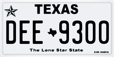 TX license plate DEE9300