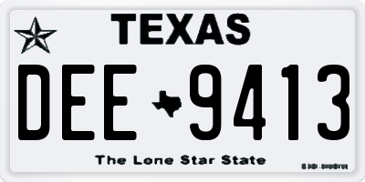 TX license plate DEE9413