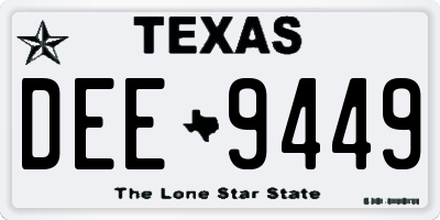 TX license plate DEE9449