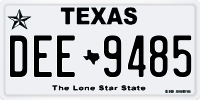 TX license plate DEE9485