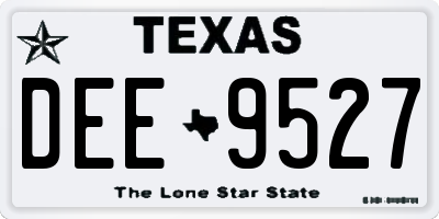 TX license plate DEE9527