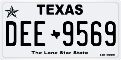 TX license plate DEE9569
