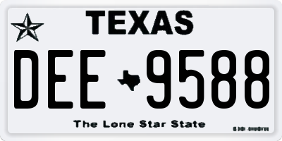 TX license plate DEE9588