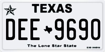 TX license plate DEE9690