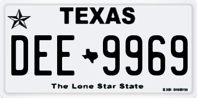 TX license plate DEE9969