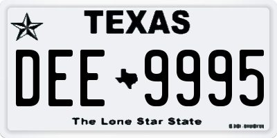 TX license plate DEE9995