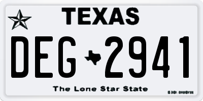 TX license plate DEG2941