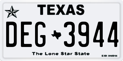 TX license plate DEG3944