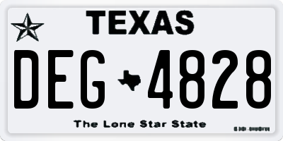 TX license plate DEG4828
