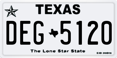 TX license plate DEG5120