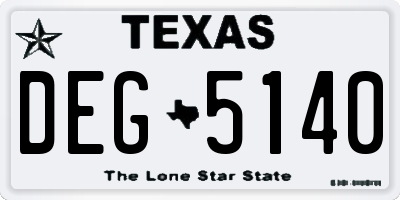 TX license plate DEG5140