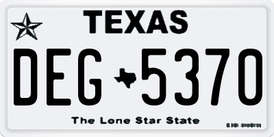TX license plate DEG5370