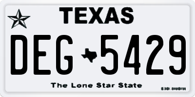 TX license plate DEG5429