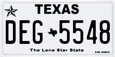 TX license plate DEG5548