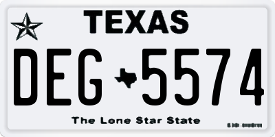 TX license plate DEG5574