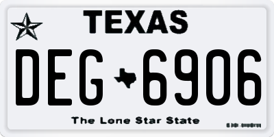 TX license plate DEG6906