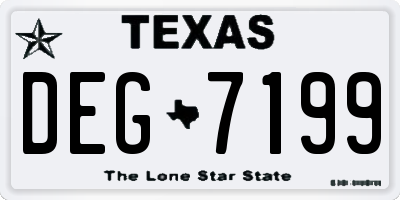 TX license plate DEG7199