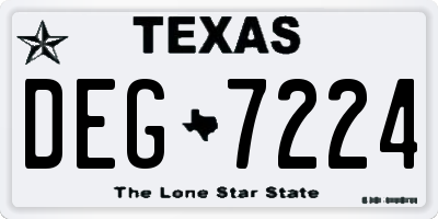 TX license plate DEG7224