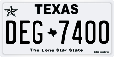 TX license plate DEG7400