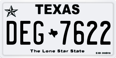 TX license plate DEG7622
