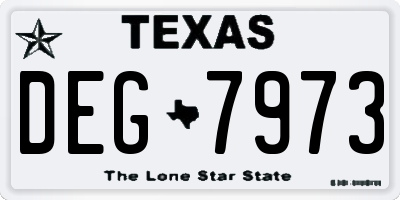 TX license plate DEG7973
