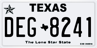 TX license plate DEG8241