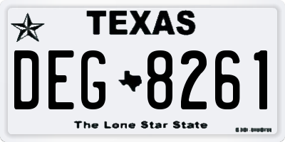 TX license plate DEG8261