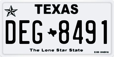TX license plate DEG8491
