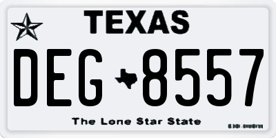 TX license plate DEG8557