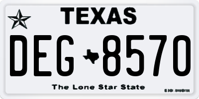 TX license plate DEG8570