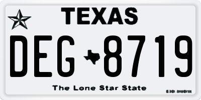 TX license plate DEG8719