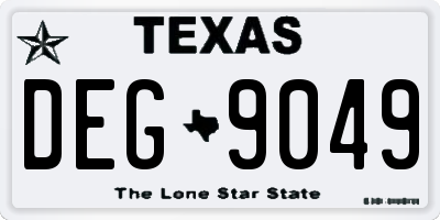 TX license plate DEG9049