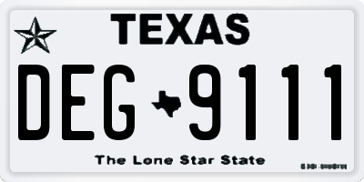 TX license plate DEG9111