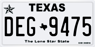 TX license plate DEG9475
