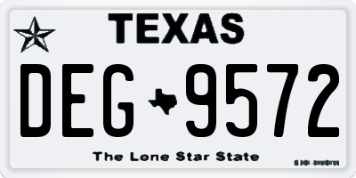 TX license plate DEG9572