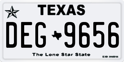 TX license plate DEG9656