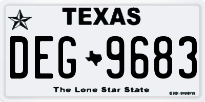 TX license plate DEG9683