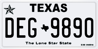 TX license plate DEG9890