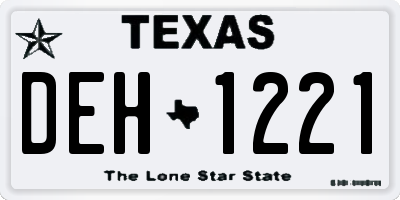 TX license plate DEH1221