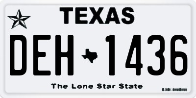 TX license plate DEH1436